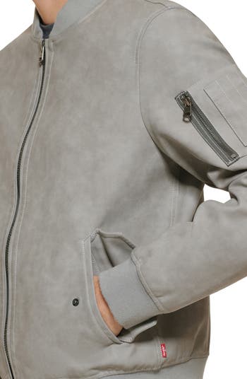 Levi's Faux Leather Varsity Bomber Jacket - Men's - Saddle M