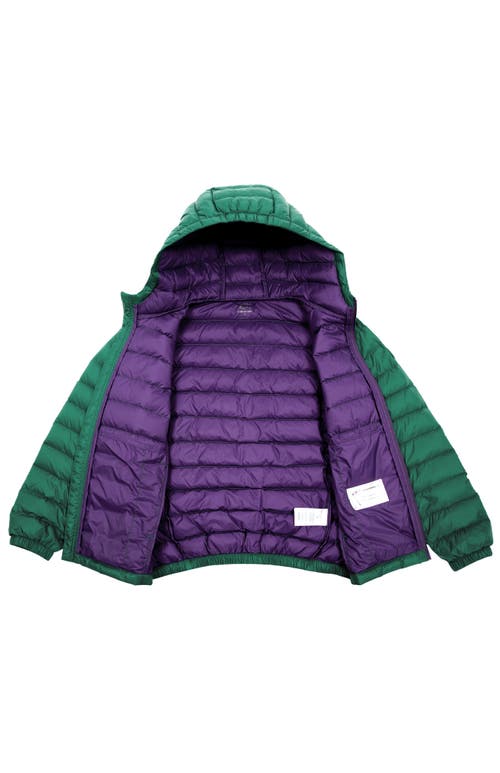 Shop Rokka&rolla Kids' Ultra Light Quilt Packable Down Jacket In Green