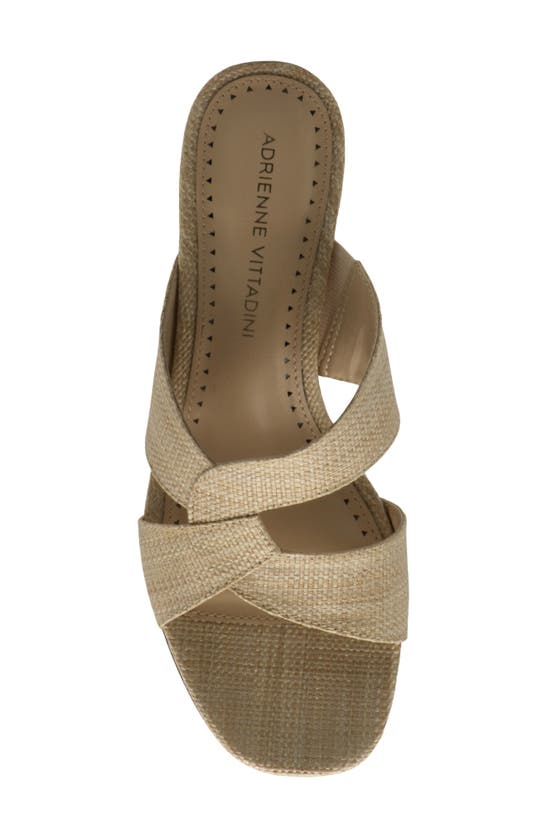 Shop Adrienne Vittadini Aiden Wedge Sandal In Natural Linen