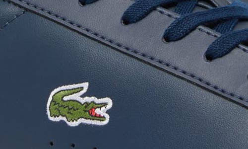 Lacoste Carnaby Pro Leather Sneakers In 092 Nvy/wht