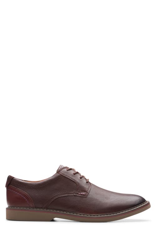 Clarks Nantasket Cap Mens Leather Lace Up Derby Shoes In Mahogany Combo