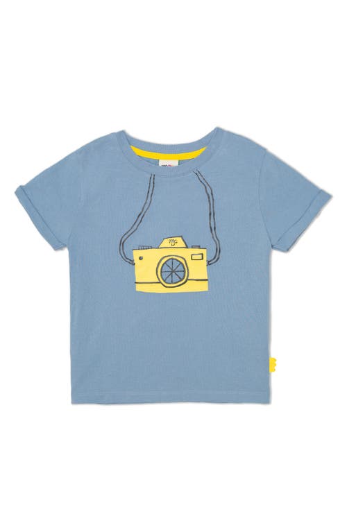 Mon Coeur Kids' Camera Graphic T-Shirt Faded Denim at Nordstrom,