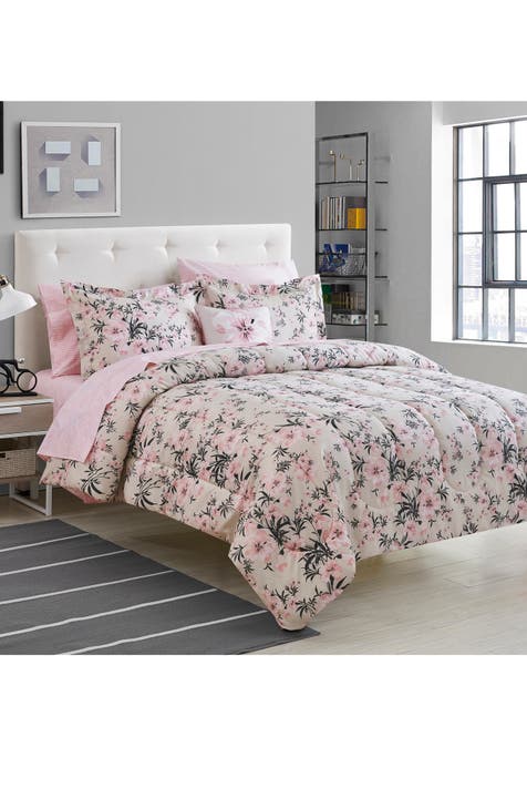 Pink King Comforters Nordstrom Rack, Mainstays Watercolor Chevron Bed In A Bag Bedding