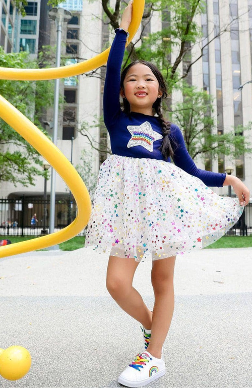 Shop Lola + The Boys Shining Star Fairydust Tutu Dress In Multicolor