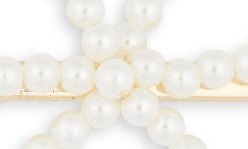 Capelli New York Kids' 2-pack Imitation Pearl Bow Hair Clips In Gold Combo
