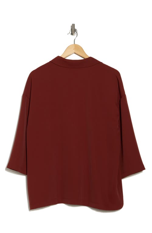 Melloday Pop Over Woven Top In Rust