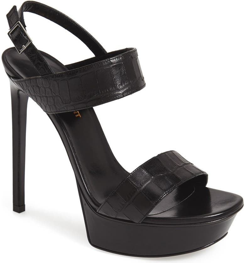 Saint Laurent 'Bianca' Leather Platform Sandal (Women) | Nordstrom