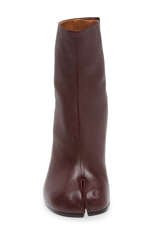 Shop Maison Margiela Tabi Boot In Deep Red