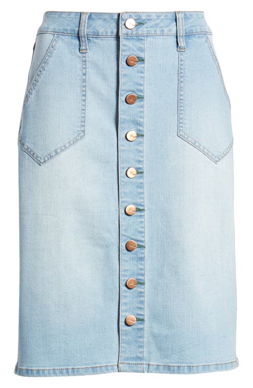 1822 Denim Button Front Denim Skirt In Colette