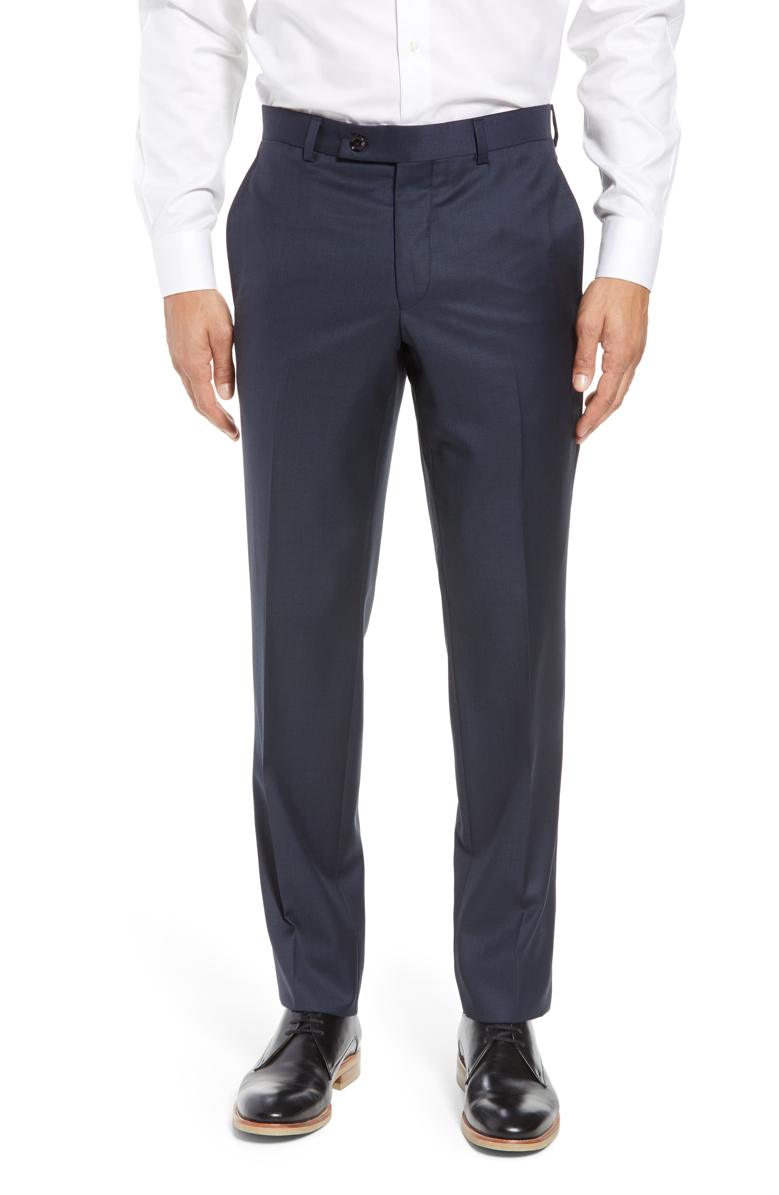 ted baker london jefferson flat front wool trousers