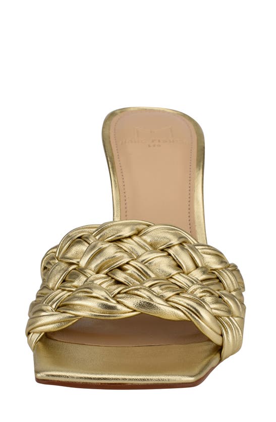 Marc Fisher Ltd Draya Braided Sandal In Oro Leather