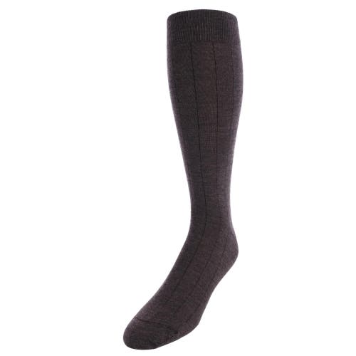 Trafalgar Maxwell Over The Calf Cashmere Blend Socks In Brown