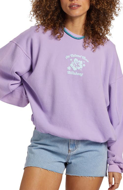 Aloha Kendal Crewneck Cotton Blend Sweatshirt in Tulip