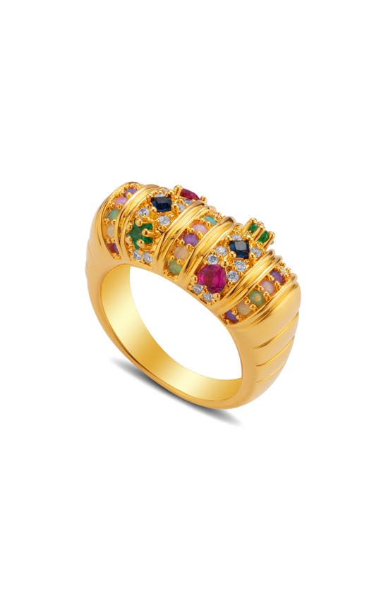 Shop July Child Royalty Ring In Gold/ Multi Cubic Zirconia