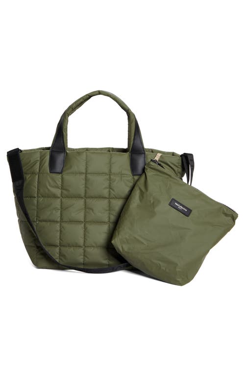 Veecollective Medium Porter Water Repellent Quilted Tote In Moss