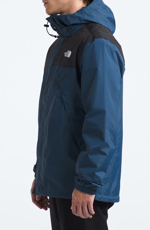 Shop The North Face Antora Rain Jacket In Shady Blue/tnf Black-npf