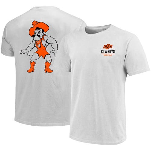 IMAGE ONE Men's White Oklahoma State Cowboys Wrestling 2-Hit T-Shirt