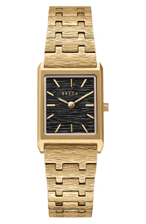 BREDA Virgil Revival Bracelet Watch, 20mm in 18K Gold-Plated/Black 