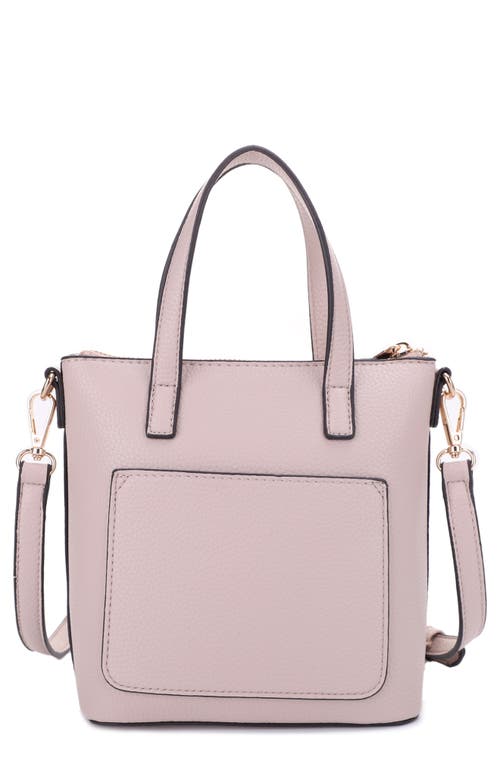 Mali + Lili Mia Mini Vegan Leather Tote in Taupe 