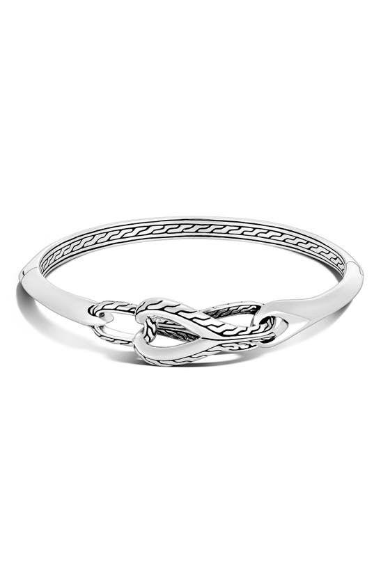 JOHN HARDY ASLI CLASSIC CHAIN LINK SILVER OVAL HINGE BANGLE,BB900221XS