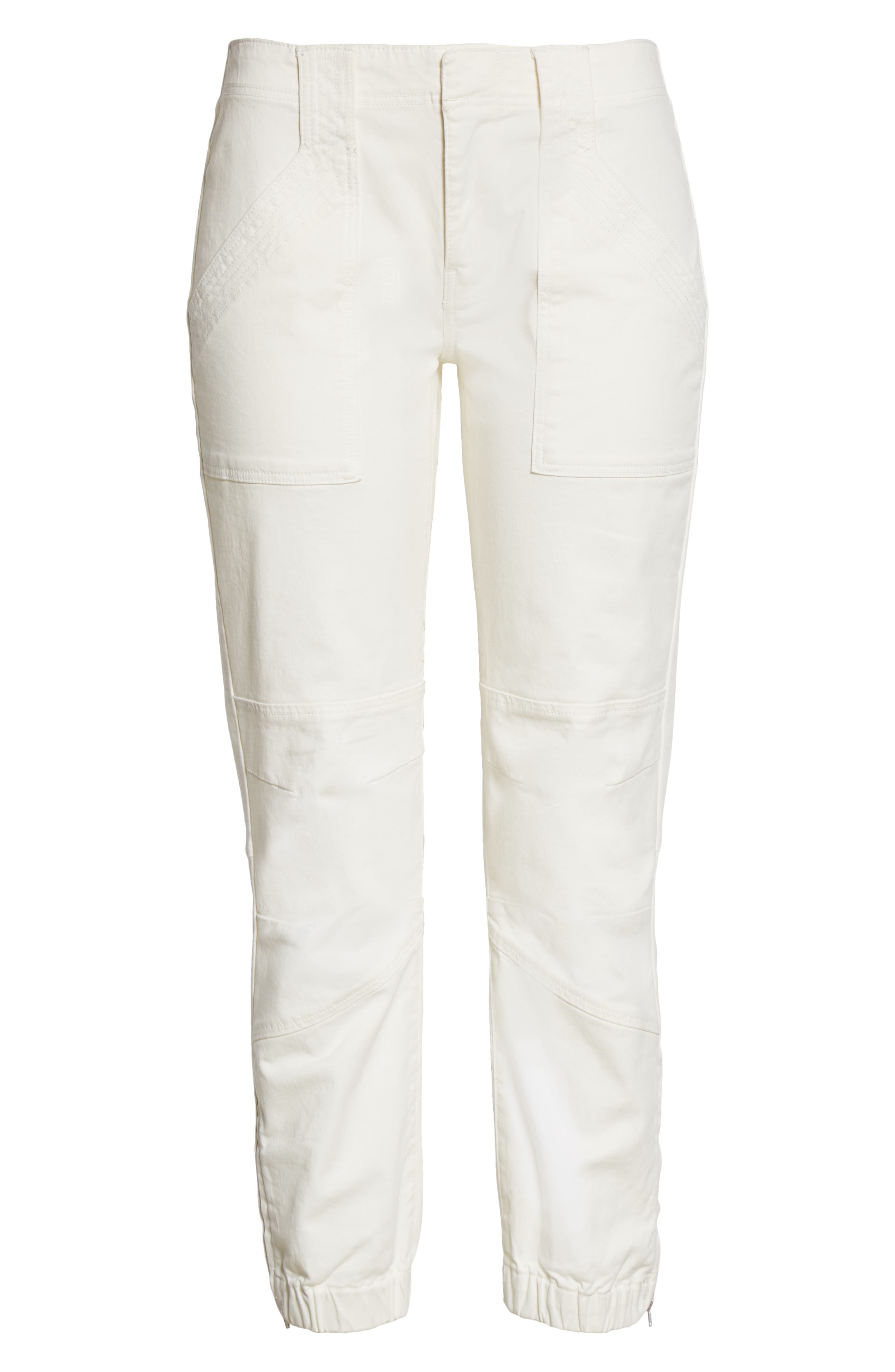 FRAME Trapunto Stitch Cuffed Moto Pants 