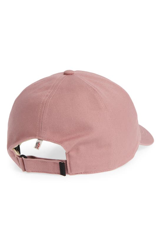 Moncler Hashtag Logo Gabardine Adjustable Baseball Cap In Pink