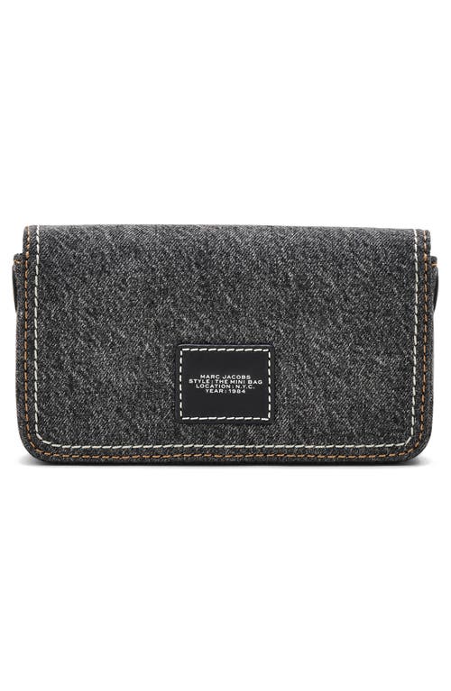 Shop Marc Jacobs The Mini Denim Crossbody Bag In Black Wash