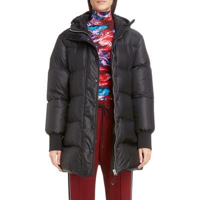 Kenzo Longline Belted Down Puffer Jacket, Black