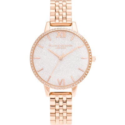 Olivia Burton Glitter Dial Bracelet Watch,