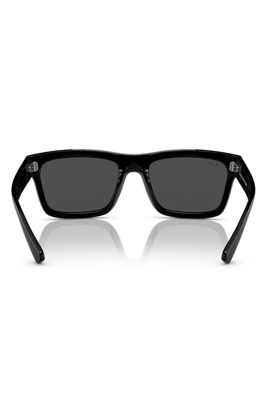 Shop Ray Ban Ray-ban Warren 57mm Rectangular Sunglasses In Dark Grey