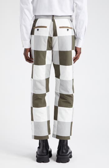 Sacai Patchwork Belted Pants | Nordstrom