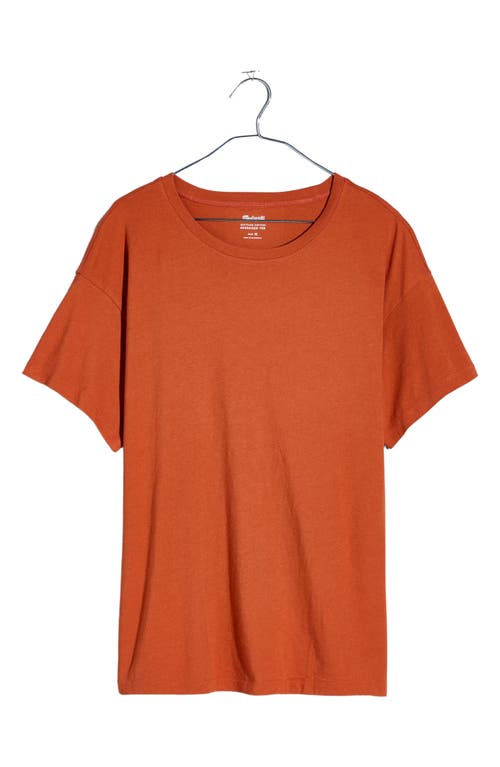 Madewell Softfade Oversize Cotton T-Shirt in Afterglow Red