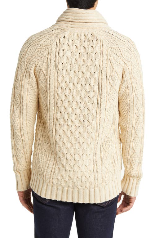 Shop L.l.bean Signature Cotton Fisherman Sweater In Beige