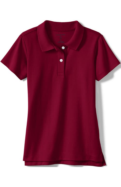 LANDS' END LANDS' END SCHOOL UNIFORM GIRLS SHORT SLEEVE FEMININE FIT INTERLOCK POLO SHIRT