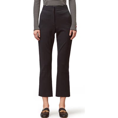 Tory Burch Ponte Crop Flare Pants, Black