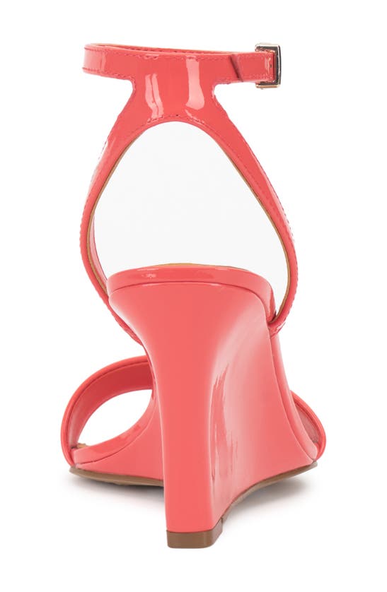 Vince Camuto Jefany Ankle Strap Wedge Sandal In Peach Pop