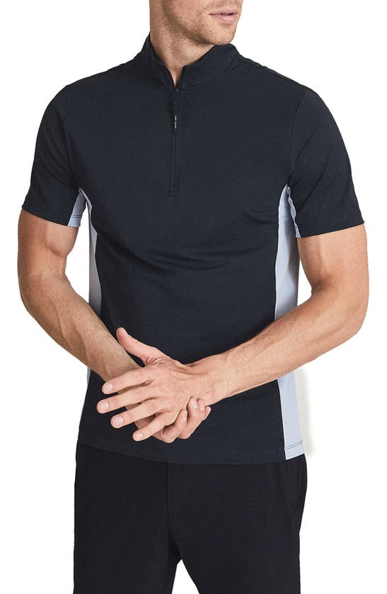Shop Reiss Wingfoot Stretch Golf Polo Shirt In Navy