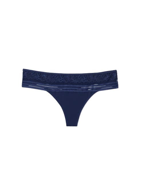 Shop Adore Me Amellia Thong Panties In Dark Blue