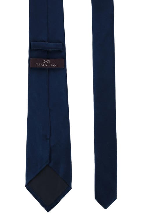 Trafalgar Sutton Silk X-long Tie In Navy
