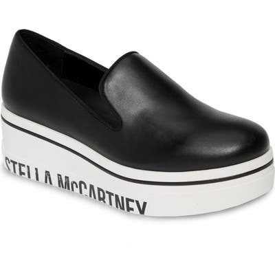 Stella Mccartney Binx Logo Platform Slip-On Sneaker, Black