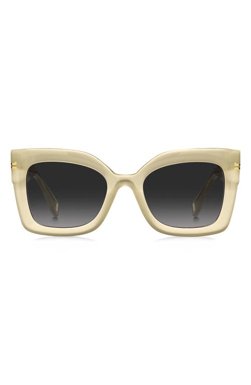 Marc Jacobs 53mm Gradient Polarized Square Sunglasses in Yellow/Grey Shaded