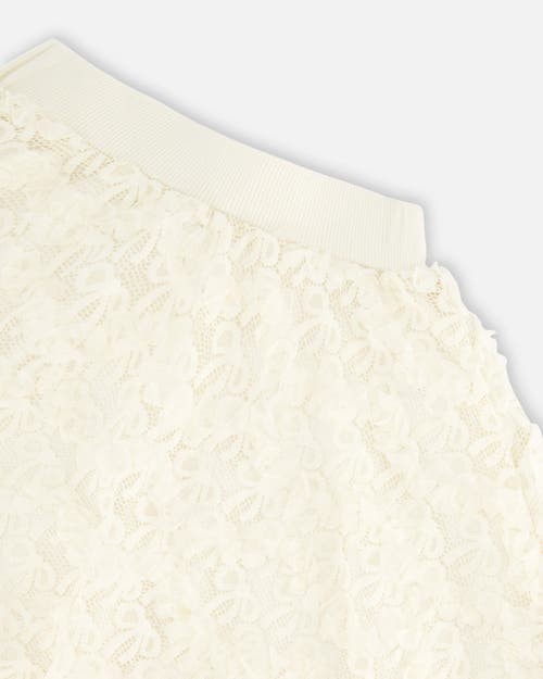 Shop Deux Par Deux Little Girl's Eyelet Top And Skirt Set Off White