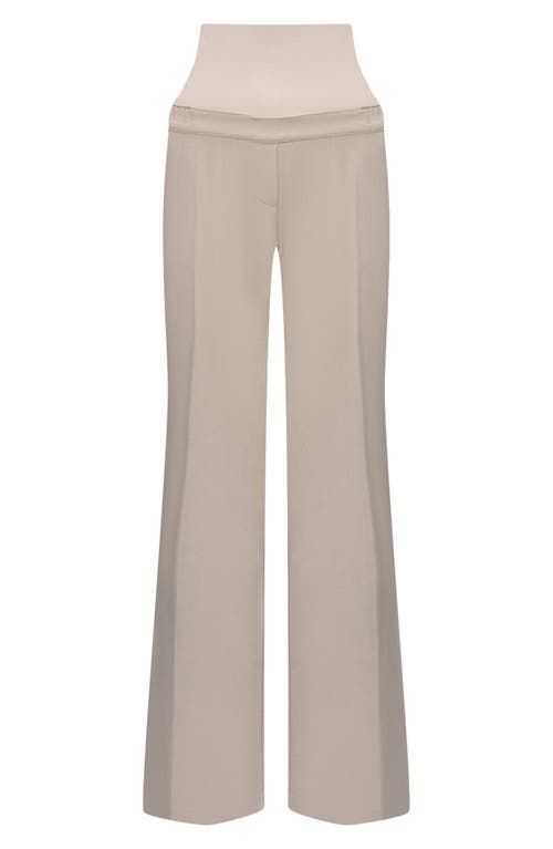 Pietro Brunelli Full Length Maternity Pants In Medium Beige
