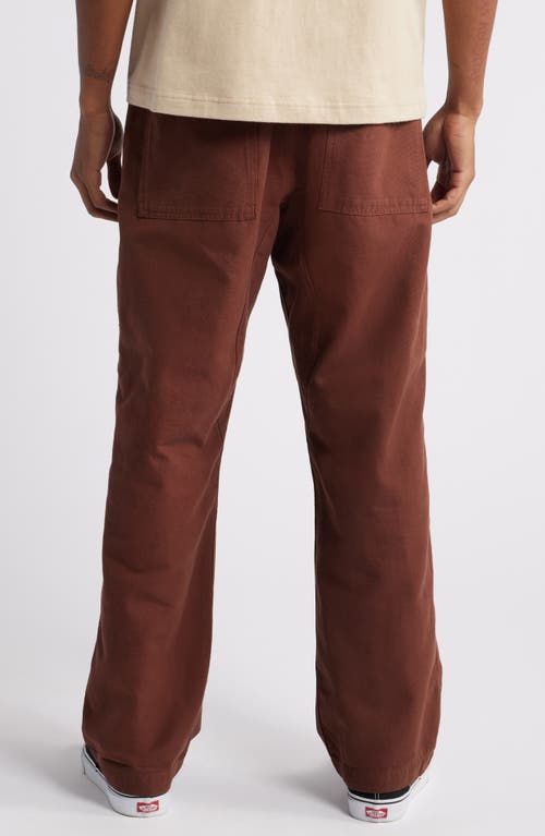 Service Works Elastic Waist Cotton Canvas Chef Pants In Brown