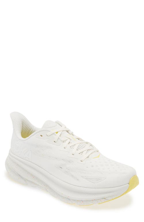 Clifton 9 Running Shoe in White /Lemonade