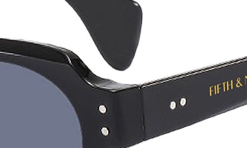 Shop Fifth & Ninth Echo 50mm Polarized Rectangular Sunglasses In Black