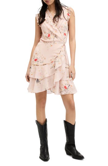 ALLSAINTS ALLSAINTS ARI KORA FLORAL PRINT WRAP DRESS