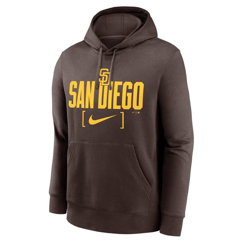 Shop Nike Brown San Diego Padres Club Slack Pullover Hoodie