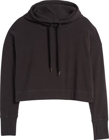 Sweaty Betty Escape Luxe Fleece Crop Hoodie Nordstrom