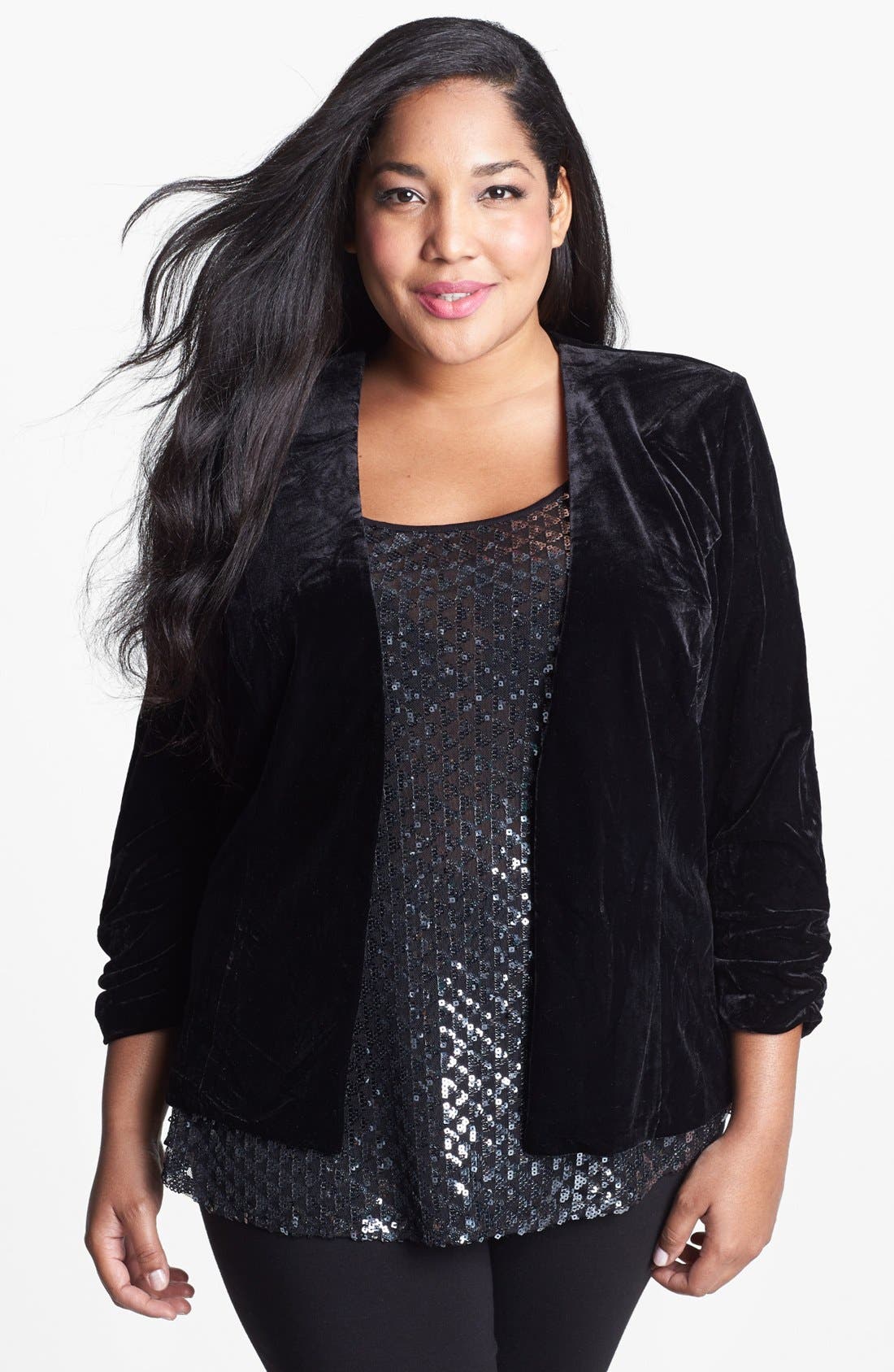 Alex Evenings Velvet Jacket (Plus Size) Nordstrom